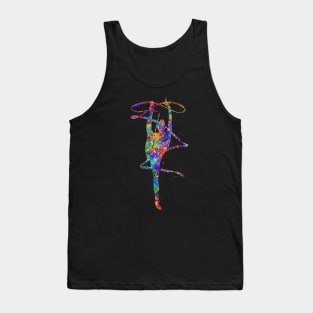 Rhythmic gymnastics tape watercolor art Tank Top